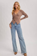 Load image into Gallery viewer, V-neck Fixed-wrap Knit Sweater