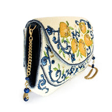 Load image into Gallery viewer, Capri Lemons Crossbody Handbag side view showing chain