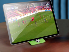Load image into Gallery viewer, Phone Holder - Soccer holding a tablet