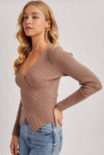 Load image into Gallery viewer, V-neck Fixed-wrap Knit Sweater