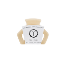 Load image into Gallery viewer, Open Almond Beige Petite Hair Clip with paper label