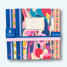Load image into Gallery viewer, three notebooks with busy color print covers