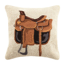 Load image into Gallery viewer, pillow with western saddle design