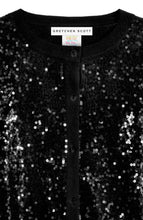 Load image into Gallery viewer, close up of the neckline of the Twinkle Sweater Met Ball Twinkle - Black