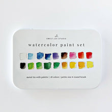 Load image into Gallery viewer, Watercolor Paint Set 18 Colors with Brush cover