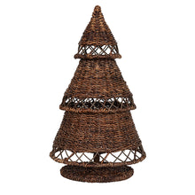 Load image into Gallery viewer, Pine tree woven with dark brown rattan