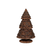 Load image into Gallery viewer, Pine tree woven with dark brown rattan