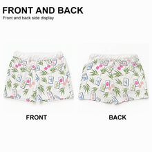 Load image into Gallery viewer, front and back of the Tropical Mahjong Lounge Pajama Shorts