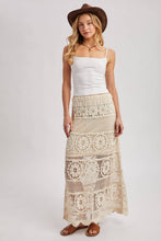Load image into Gallery viewer, Sheer Crochet Knit Midi Skirt