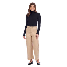 Load image into Gallery viewer, woman wearing Corky Wide Leg Jean with a black longsleeve shirt