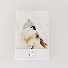 Load image into Gallery viewer, Birds Tea Towel showing tit mouse bird