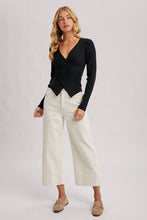 Load image into Gallery viewer, V-neck Fixed-wrap Knit Sweater