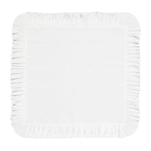 Load image into Gallery viewer, white napkin with heavily pleated ruffle border