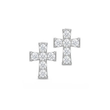 Load image into Gallery viewer, Crislu Cross Stud Earrings - Small