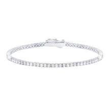 Load image into Gallery viewer, Crislu Brilliant Round Cut 2mm Tennis Anklet Finished in Pure Platinum