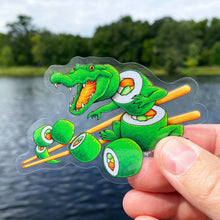 Load image into Gallery viewer, Clear Sticker - Gator Sushi Roll