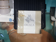Load image into Gallery viewer, Caspari OCALA Bandol Stripe Natural w/ Horse Custom Cocktail Napkins