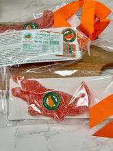 Load image into Gallery viewer, Florida Citrus Candy, Alligator Delicacy, Orange, 2oz in packaging