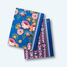 Load image into Gallery viewer, two small notebooks with blue and pink floral covers
