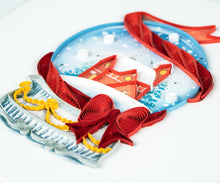 Load image into Gallery viewer, Quilled Snow Globe Christmas Card