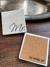 Load image into Gallery viewer, Mr/Mrs Stone Coasters - Set of 2