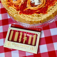 Load image into Gallery viewer, PASTA PARTY Noodle Candles - Set of 6 in box neck to Lasagna