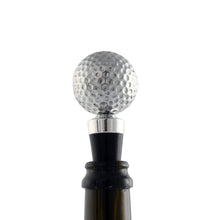 Load image into Gallery viewer, close up of silver color bottle stop with golf ball topper