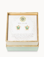 Load image into Gallery viewer, Sea La Vie Stud Earrings Sea La Vie/Sea Turtle in a box