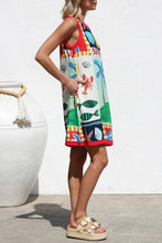 Load image into Gallery viewer, Vacation Sleeveless Mini Dress - Multi Print side view