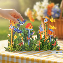 Load image into Gallery viewer, FreshCut Paper Mini Birdhouse Garden Pop-Up Greeting Card