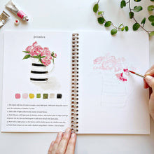 Load image into Gallery viewer, person painting pink flowers