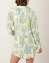 Load image into Gallery viewer, Spartina 449 Pajama Sleep Shirt Flagler Teal back view