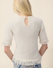 Load image into Gallery viewer, Spartina 449 Sofia Fringe Sweater Antique White
