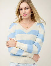 Load image into Gallery viewer, Spartina 449 Harbour Sweater Tide Foam Stripe