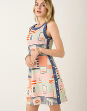 Load image into Gallery viewer, Spartina 449 Madolyn Snap Dress - Admiral side view showing navy stripe with light blue buttons