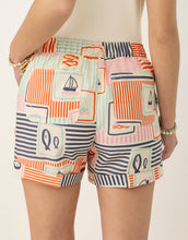 Load image into Gallery viewer, back view of the Spartina 449 Josie Short showing elastic waist line and cuffed hems