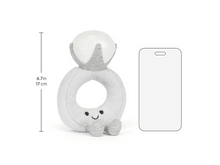 Load image into Gallery viewer, Jellycat Amuseables Diamond Ring graphic showing its size 6.7"