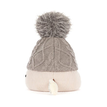 Load image into Gallery viewer, Jellycat Amuseables Pomilly with knit hat with pom pom side view