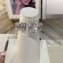 Load image into Gallery viewer, Crislu Semi Eternity Open Cocktail Ring Finished in Pure Platinum