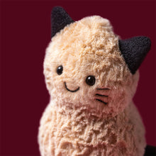 Load image into Gallery viewer, Jellycat Amuseables Peanut ‘Cat’ photographed to show the texture of fur
