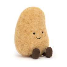 Load image into Gallery viewer, tan potato with brown feet and smiley face