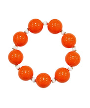 Load image into Gallery viewer, Gameday Theme Color Ball Bracelet Orange & White