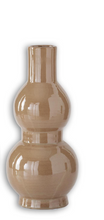 Load image into Gallery viewer, Light Brown Ceramic Double Bubble Vase