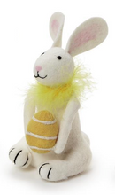 Load image into Gallery viewer, Easter Bunny with Egg and Feather Boa