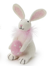 Load image into Gallery viewer, Easter Bunny with Egg and Feather Boa