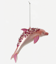 Load image into Gallery viewer, Glass Dolphin Ornament Pink