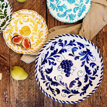 Load image into Gallery viewer, Vietri Arezzo Cobalt Salad Plate on a table with other smaller plates