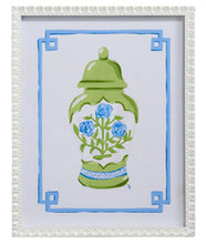 Load image into Gallery viewer, Floral Ginger Jar Framed Wall Art 16"