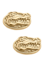 Load image into Gallery viewer, Florida Gator 24K Gold Plated Stud Earrings