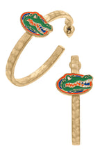 Load image into Gallery viewer, Florida Gators Enamel Logo Hoop Earrings